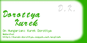 dorottya kurek business card